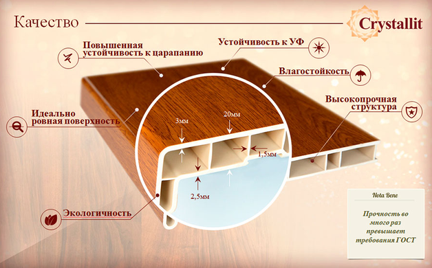 Подоконник Crystalit оникс глянец 400x1000мм П-Cr-О-Г-400 фото