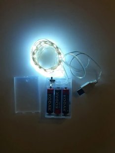 Новорічна гірлянда на батарейках 100 LED 10м білий Батар.1978-03USB фото