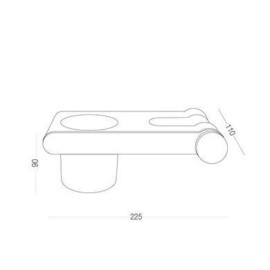 Полка с держателем для фена клейкая BP-33 фото