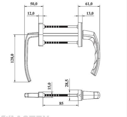 Балконный гарнитур ассиметричный Astex ANTEY BHS 1/3 белый RAL 9016 BHS 1/3 (33) RAL 9016(BHS.01.01)Д фото