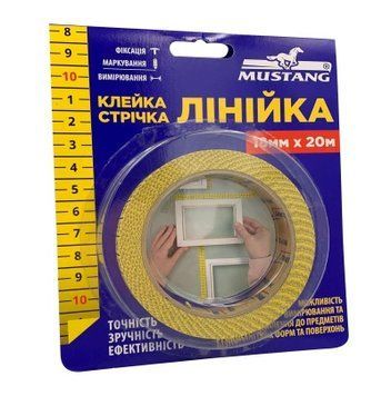 Клейкая линейка mustang 18мм*20м RMT1820 фото