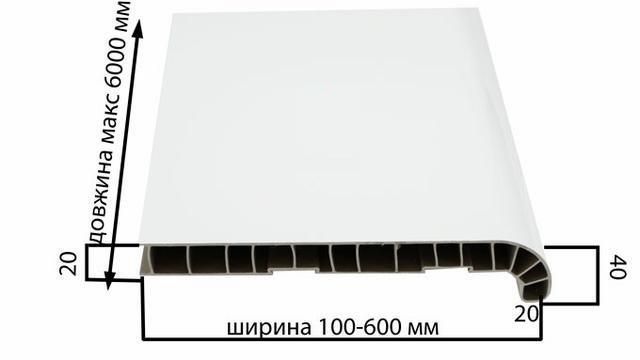 Подоконник Silver Tech (Сильвер теч) белый сатин 100 мм Х 900 мм П-S-T-Б-С-100-0,9 фото