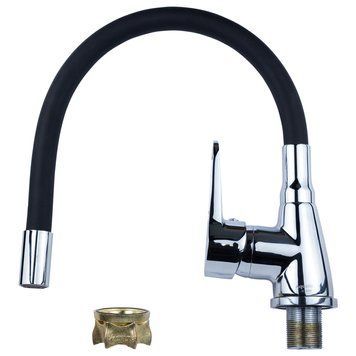 Смеситель HL &Oslash;35 для кухни гусак силиконовый на гайке AQUATICA HL-4B530C (9734120) 9734120 фото