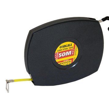 Рулетка сталева стрічка 50м&times;10мм (чорна) SIGMA (3816501) 3816501 фото