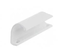 Ручка балконна алюмінієва "ракушка" білий RAL9016 00.TSA015.00.01(R-70-28-WE)ПА фото
