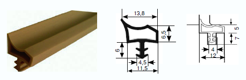 Уплотнитель Deventer M3967 для межкомнатных дверей коричневый M3967(к) фото