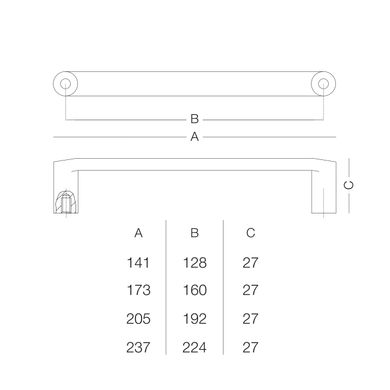 МЕБЕЛЬНАЯ РУЧКА D-1032-128 MA МАТОВЫЙ АНТРАЦИТ D-1032-128 фото