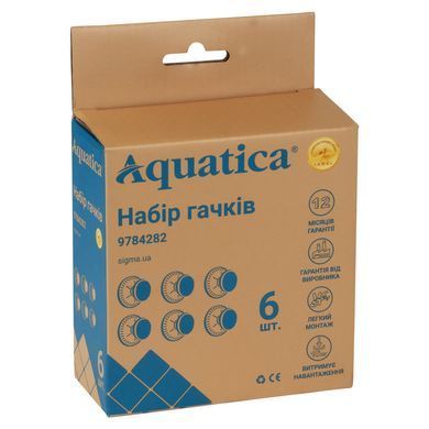 Гачки на вакуумних присосках s42 &Oslash;40&times;40мм чорний/білий (6шт) AQUATICA (9784282) 9784282 фото
