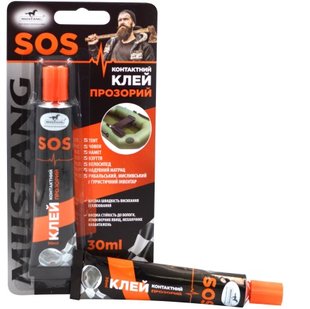 Контактний клей s.o.s mustang 30ml MG19 фото