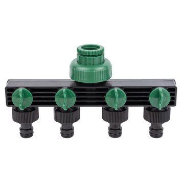Кран распределительный с адаптерами 1/2" 4-е выхода в/р 1/2"&times;3/4" (ABS) GRAD (5016905) 5016905 фото