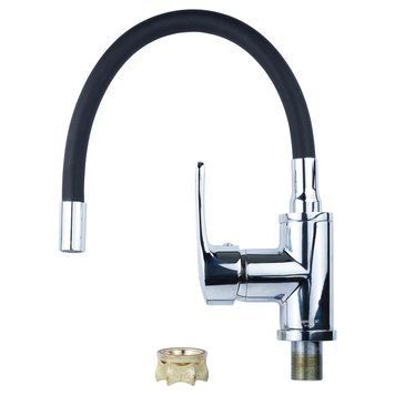 Смеситель ML &Oslash;40 для кухни гусак силиконовый на гайке AQUATICA ML-4B544C (9746130) 9746130 фото