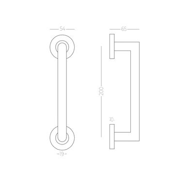 РУЧКА-СКОБА ДЛЯ ДВЕРЕЙ NEO S102-200 фото