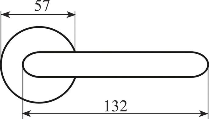 Дверна ручка Fimet 106-269 F02 Michelle матова латунь R, фалієва засувка 30435 фото
