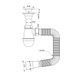 Сифон для раковины с выпуском из нерж. стали и гибким отводом 1&frac14;"&times;&Oslash;32/50мм TAU (9841753) 9841753 фото 2