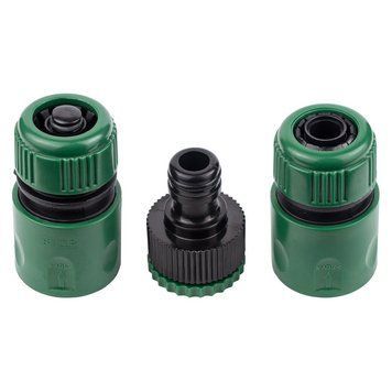 Набір конекторів 1/2"+адаптер в/р 1/2"&times;3/4" для шланга 1/2" (ABS) GRAD (5016155) 5016155 фото