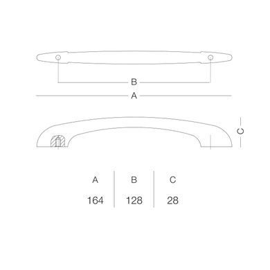 Меблева ручка d-1002-128 матовий старий хром D-1002-128 фото