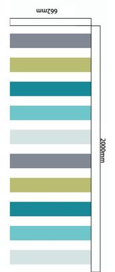 Шторка для ванної або душу Trento horizontal 180х200см кольорові смуги 63780 фото