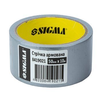 Стрічка армована (сіра) 50мм&times;10м SIGMA (8419021) 8419021 фото