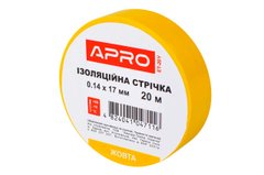 Стрічка ізоляційна Apro - 17 x 0,14мм x 20м жовта (ET-20Y) 000079886 фото