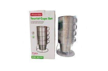 Набір нержавіючих чашок Kamille - 300мл (4шт) (4379) 000081824 фото