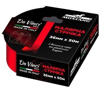Малярная лента mustang da vinci red красная 19мм*50м ITWP1950R фото