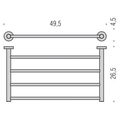 Полиця для ванної Colombo Design Plus 50х27см хром 14690 фото