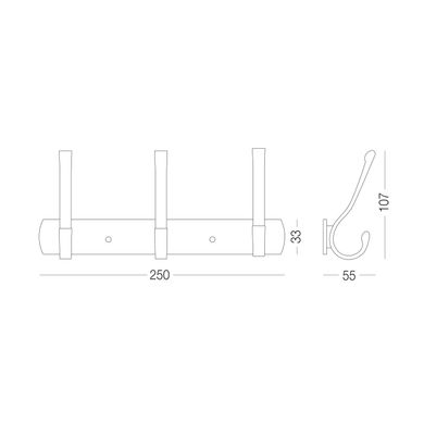Вішалка на 3 гачки (HA-03/3) HA-03/3 фото