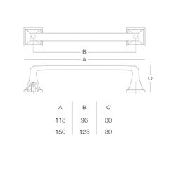 МЕБЕЛЬНАЯ РУЧКА D-1007-128 MAN МАТОВЫЙ АНТИЧНЫЙ НИКЕЛЬ D-1007-128 фото