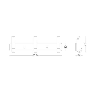 Вішалка на 3 гачки (HA-04/3) HA-04/3 фото