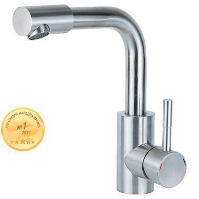 Смеситель KT &Oslash;35 для раковины Г-гусак на гайке SS AQUATICA KT-1A370P (9722021) 9722021 фото