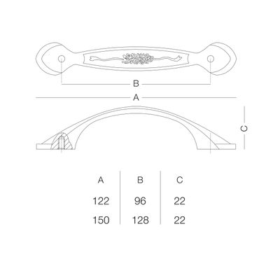 МЕБЕЛЬНАЯ РУЧКА D-1013-96 фото