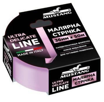 Малярная лента рисовая mustang ultra delicate line розовая 25мм*50м ITWP2550P фото