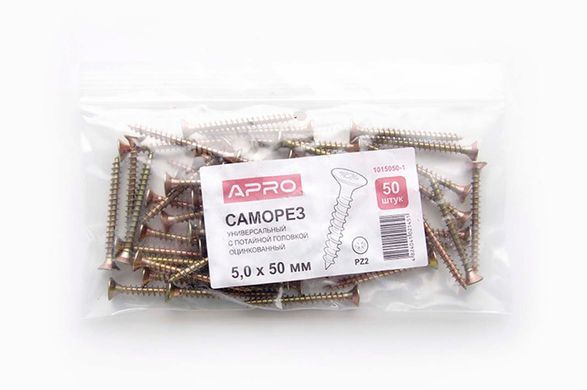 Саморіз універсальний Apro - 4,0 x 70мм (50шт) (1014070-1) 000079954 фото