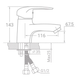 Смеситель s43 &Oslash;40 для раковины на шпильке TAU SM-2A144C (9843000) 9843000 фото 4